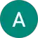A green circle with a white, uppercase letter "A" centered inside.
